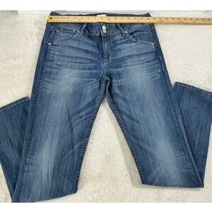 Hudson Collin Skinny Zip Fly Size 32 Blue Flap Pockets Made in USA Preloved